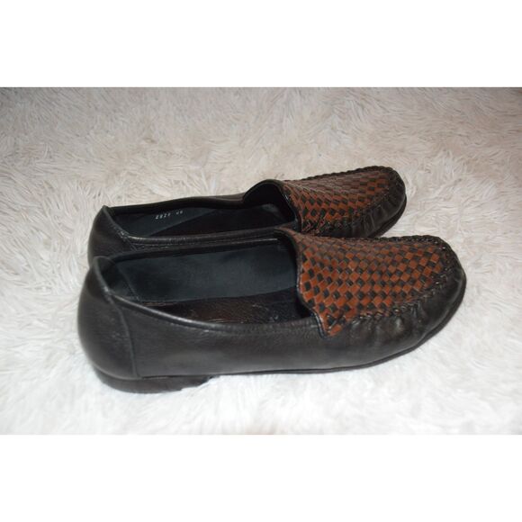 Cole Haan country black leather brown loafers shoes size 9.5 - Picture 3 of 5